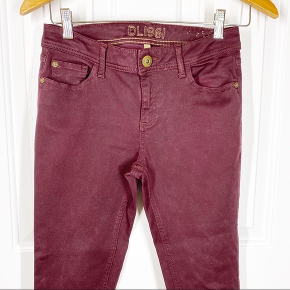 DL1961 Florence Skinny Instasculpt Maroon Jeans - Picture 7 of 9